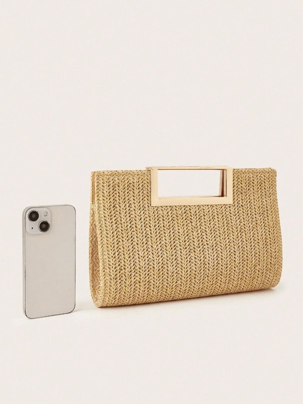 Khaki Vacation Women's Woven purse with strap - Picture 6 of 9